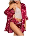 thumbnail image 1 of Christmas pajamas Christmas gift Lady Sleepwear Womens Sexy Lingerie Satin Pajamas Nightwear, 1 of 5