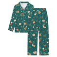 thumbnail image 1 of Christmas pajamas Floral Print Long Sleeve Pajama Soft Comfy Loungewear For Relaxation And Sleep Cozy Homewear Outfit With Pants, 1 of 5