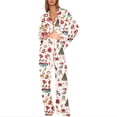 thumbnail image 1 of Christmas pajamas Long Sleeve Pajama Print Sleepwear Loungewear Soft Cozy Pants Outfit Holiday Nightwear Two Piece Comfortable Attire For Winter Relaxation, 1 of 6