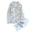 thumbnail image 1 of Christmas pajamas Yarn Pajamas Flower Sea Sweet Wind Home Clothes Cardigan Pajamas, 1 of 3