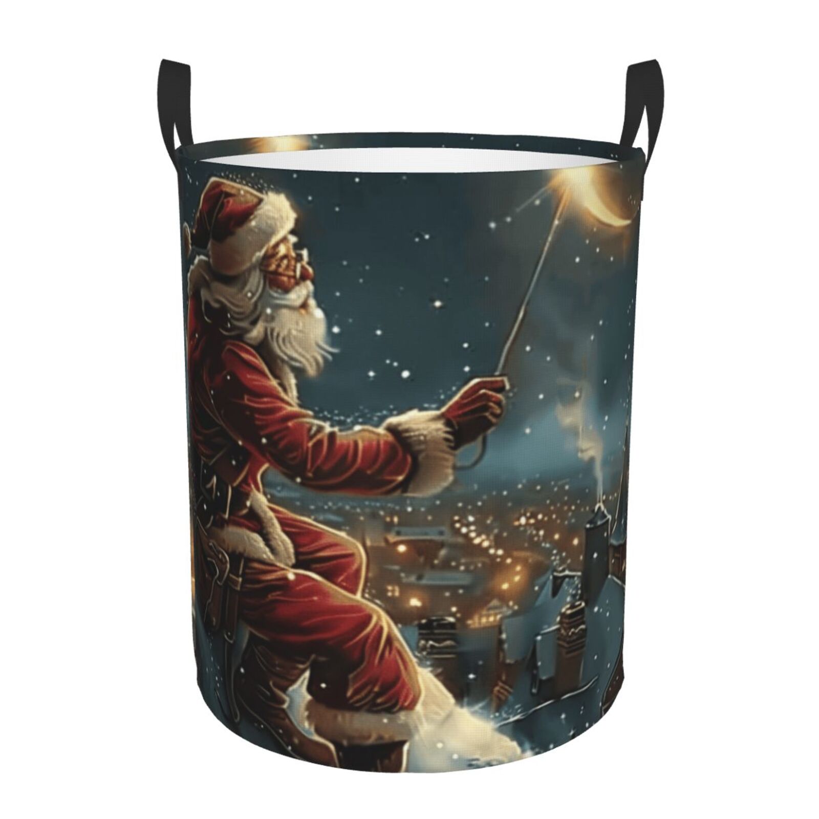 Christmas party Circular Gift Dirty Clothes Storage Bucket Gift