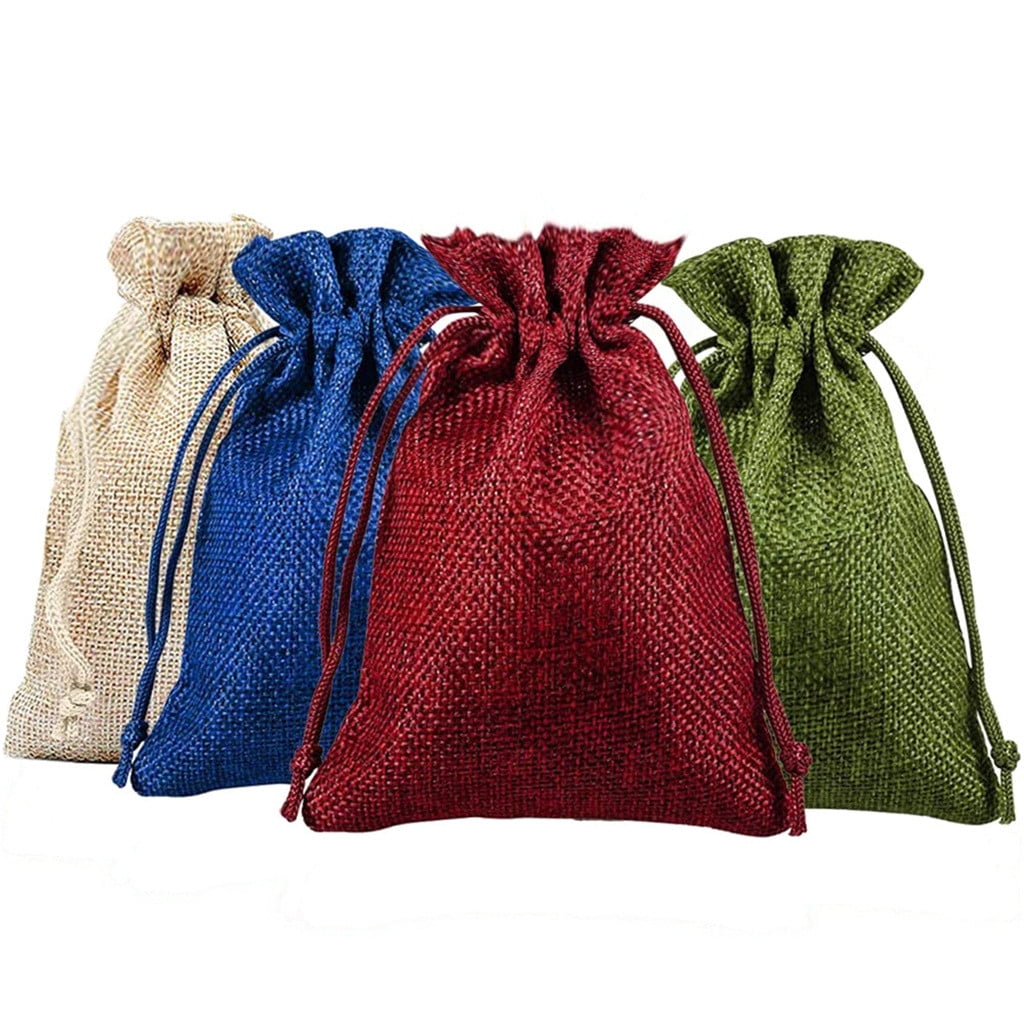 Christmas pattern Candy Bag Bell Christmas bag cotton hemp gift bag