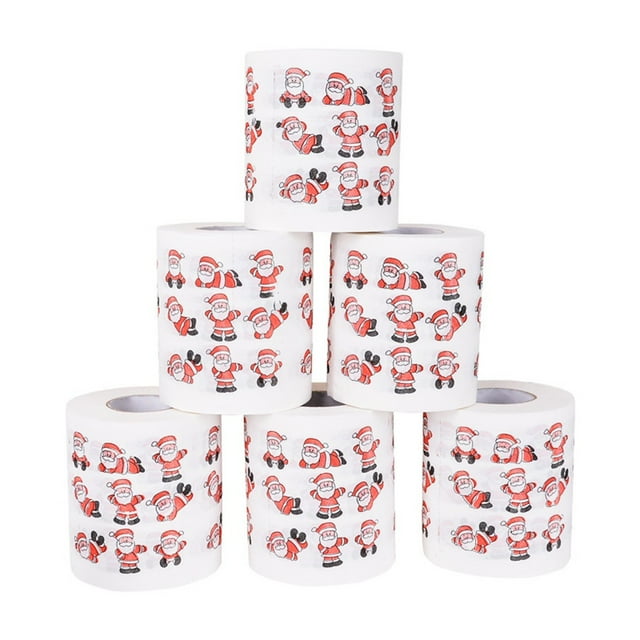 Christmas pattern color toilet paper Santa Christmas tree printed