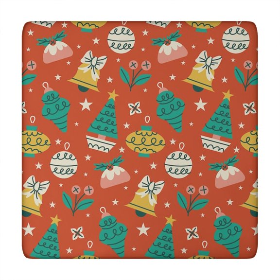 Christmas pattern elastic tablecloth designed for 34x34 square tables, features wrinkle-resistant spandex fabric that lies flat immediately after unfolding