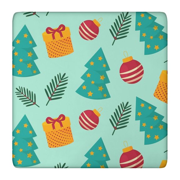 Christmas pattern table cover 36x36 square with elastic hem, crafted from spandex material that lies flat without wrinkles for elegant presentations