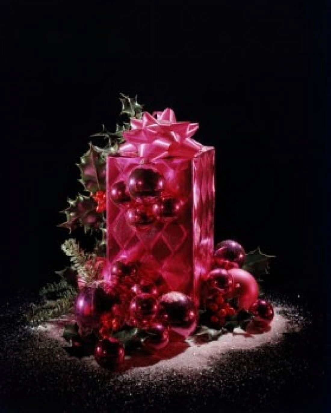 Christmas present with Christmas ornaments Canvas Art - (24 x 36)