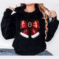 thumbnail image 1 of Christmas red Santa Claus color series bow pattern cotton comfortable Hooded long-sleeved black S-2XL, 1 of 7