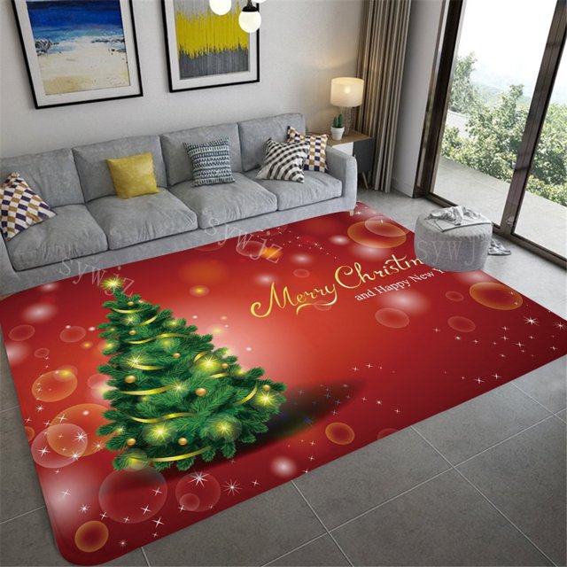Christmas red ribbon bell carpet living room bedroom kitchen bathroom