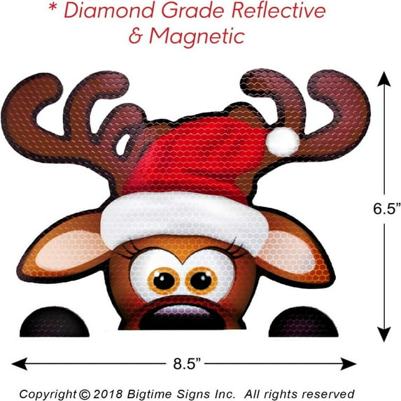 Christmas refrigerator magnet car reflective decoration soft magnetic sticker 02