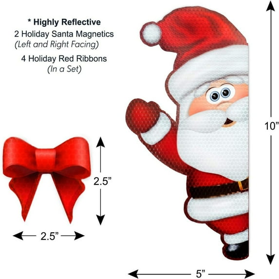 Christmas refrigerator magnet car reflective decoration soft magnetic sticker 03