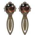 thumbnail image 1 of Christmas retro Vintage Copper-Colored Lace Bookmarks - Set of 2 Stainless Steel Bookmarks for Readers and Book Lovers, 1 of 5