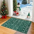 thumbnail image 1 of Glattice Christmas Rug 2x3 Small Throw Rugs with Rubber Bakcing Washable Non-Slip Entryway Rugs Snowflake Holiday Decor Print Thin Doormat for Bedroom Kitchen Front Door, Green, 1 of 8