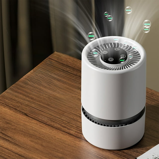 Christmas savings Portable Air Purifier for Home and Office: Efficient Filtration, Ultra-Silent Operation, and Modern Design to Improve Indoor Air Quality White