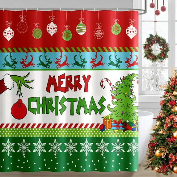 Christmas shower curtain bathroom decor shower curtain 72"x 72"