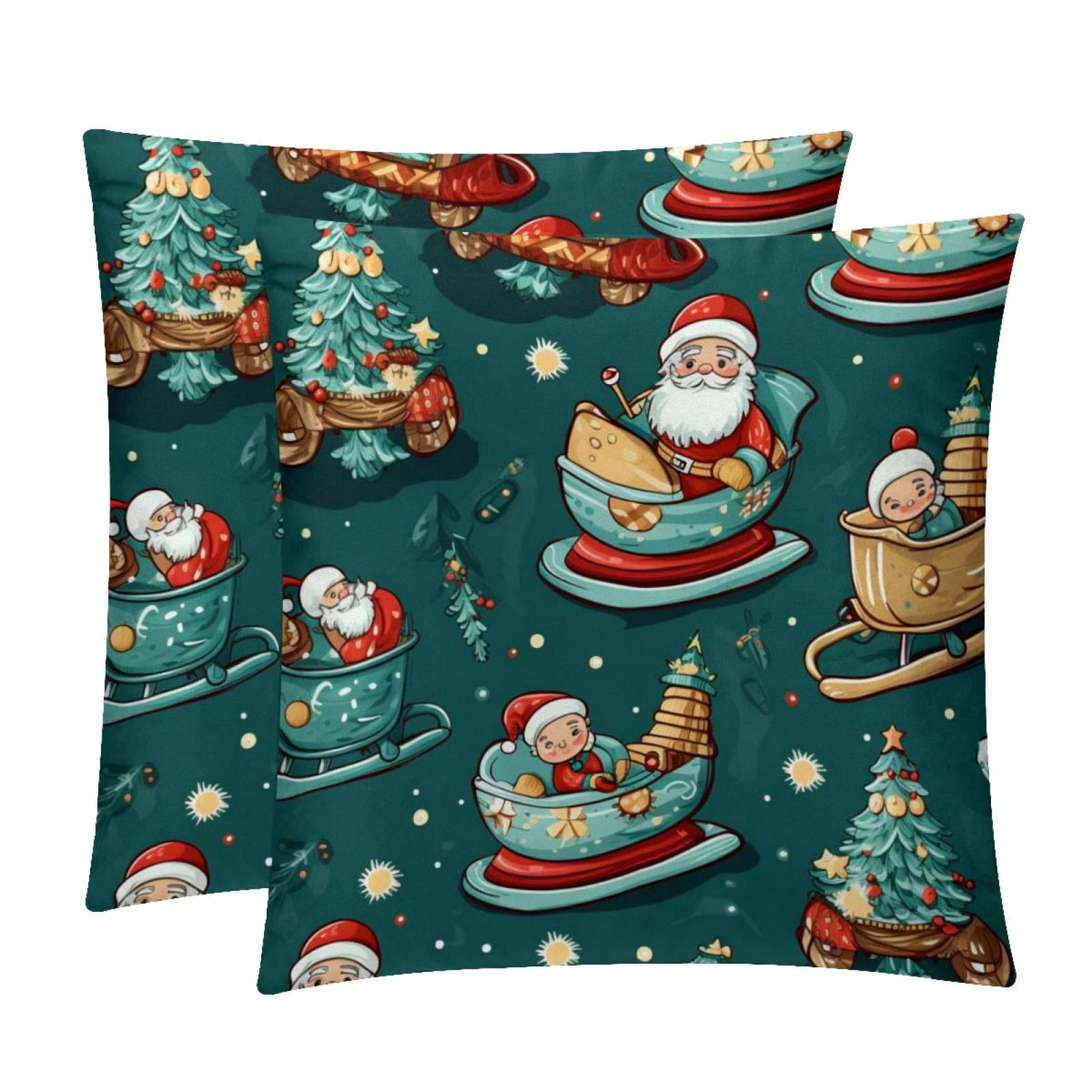 Christmas sled Covers Set of 2 with Velvet Fabric and Unique Patterns