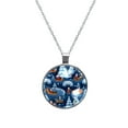 thumbnail image 1 of Christmas sled Glass Circular Pendant Necklace - Stunning Jewelry for Women, Necklaces for Every Occasion, 1 of 5