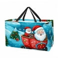thumbnail image 1 of Christmas sled Large Capacity Reusable Oxford Cloth Grocery Basket - Foldable Shopping Bag for Picnics & Shopping, 1 of 7
