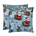 thumbnail image 1 of Christmas sled Throw Pillow Inserts Set Covers of 2 Decorative Velvet Throw Pillows with Unique Patterns - 16x16, 18x18, 20x20 Inches for Home Decor and Gifts, 1 of 6