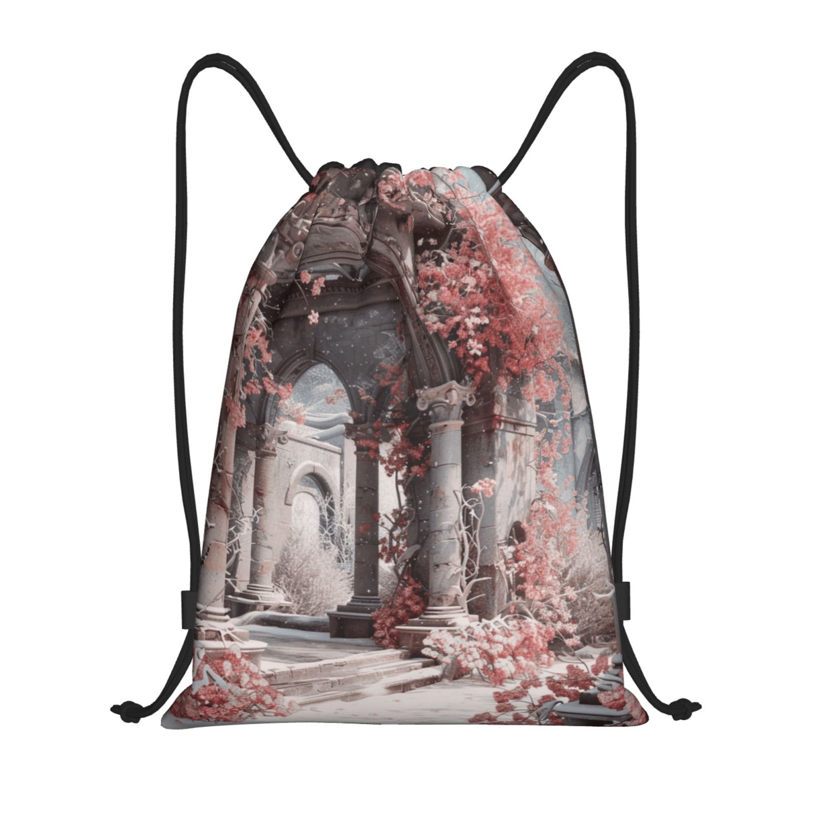 Christmas snow Aesthetic drawstring bag backpack Fitness bag drawstring