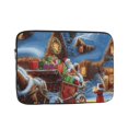 Christmas snow design bottom rebound bubble buffer laptop interior bag