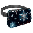 Christmas snowflakes Lightweight Adjustable Waist Bag with Extension