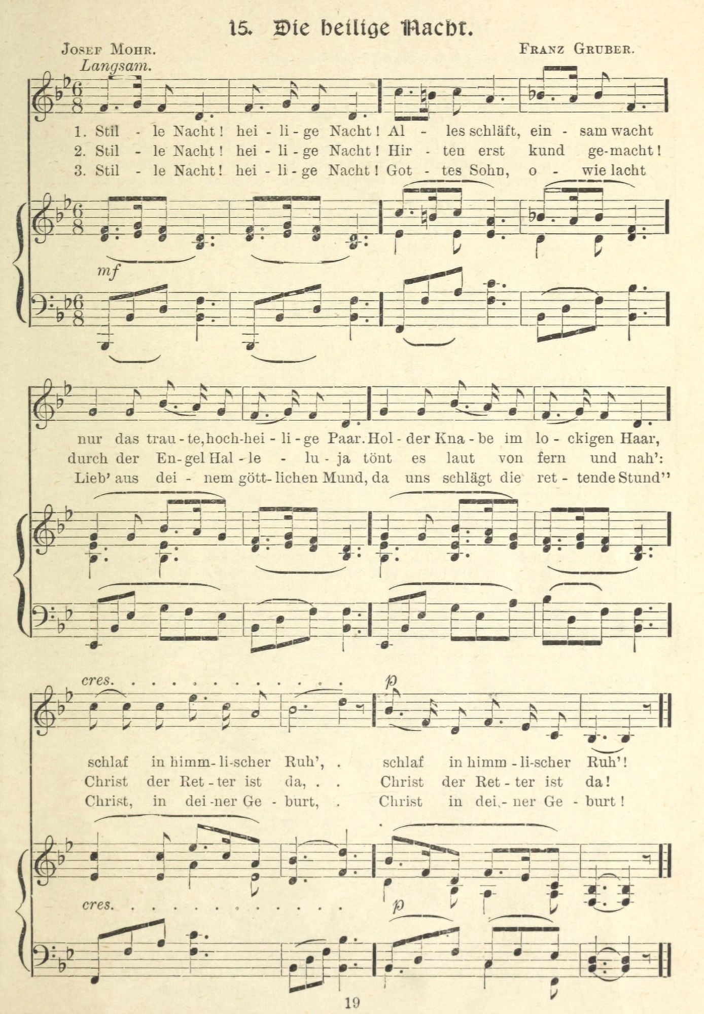 Christmas song 1910 Canvas Art - Stille Nacht (24 x 36)