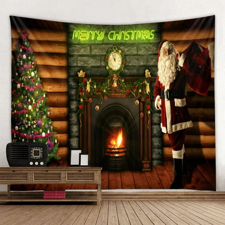 Christmas tapestry wall mounted Christmas home decoration Christmas castle print large size tapestry Walmart