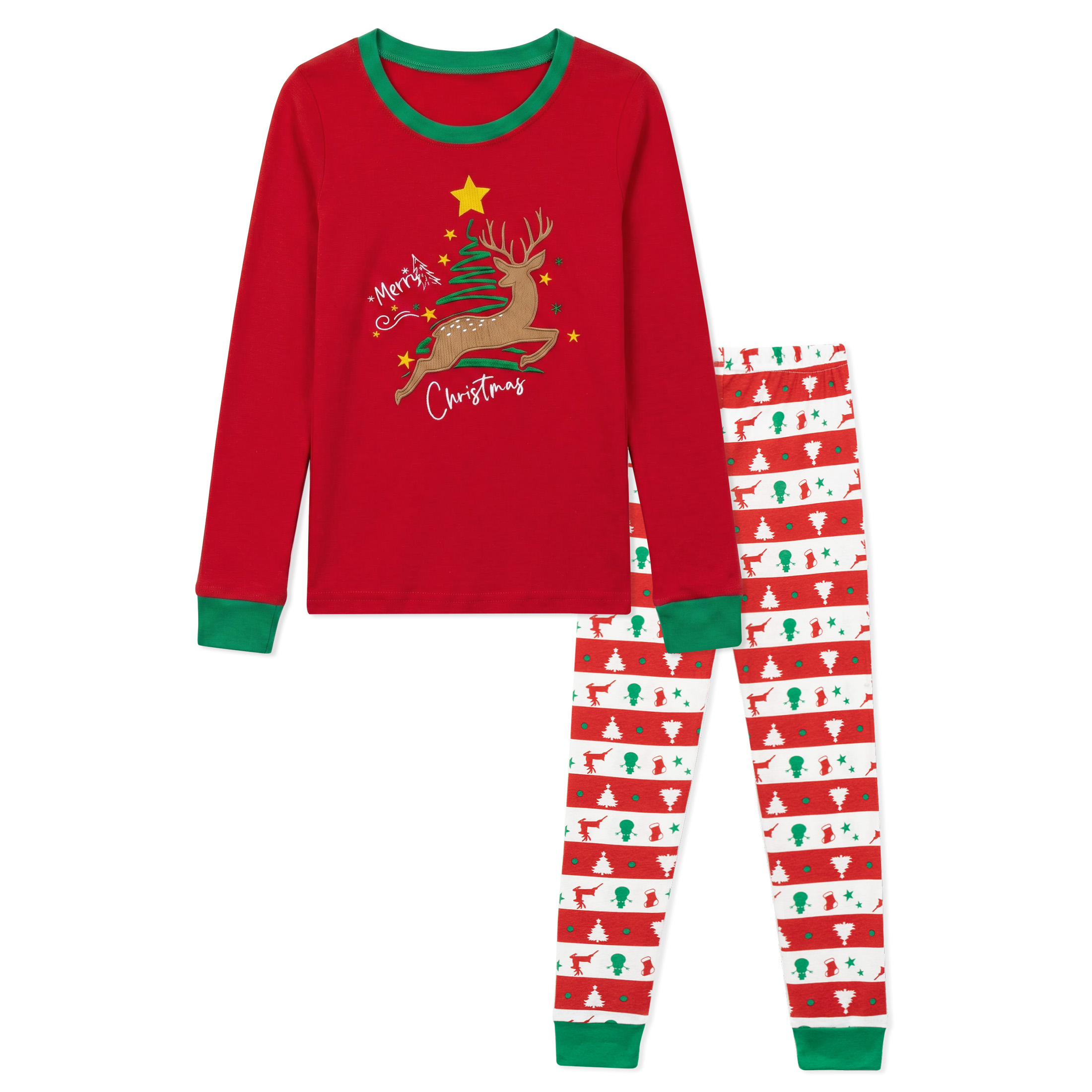 Christmas Themed Adult Long Sleeved Loungewear Set With Printed Striped Pants: A Practical Buying Guide