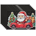 thumbnail image 1 of Christmas-themed Placemat for Coffee Table Cafe Kitchen Heat-Resistant Kawaii Christmas Presents Modern Christmas Decor 6Pack 17.7"x13" Santa Claus Christmas Ornament, 1 of 5