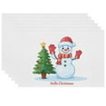 thumbnail image 1 of Christmas-themed Placemat, Fade-Resistant Snowman Cartoon Christmas Front Porch Decor Heat-Resistant Cute Christmas Tree Front Door Entrance Mats for Office Coffee Table, 17.7x13 Inches, 1 of 5