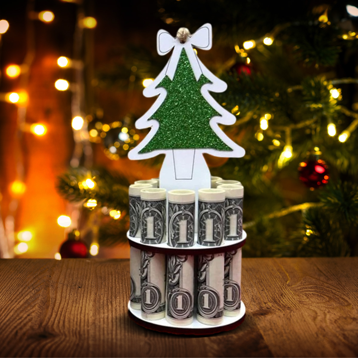 Christmas tree 1 Pcs Christmas Unique Money Holder Handmade Money Cake