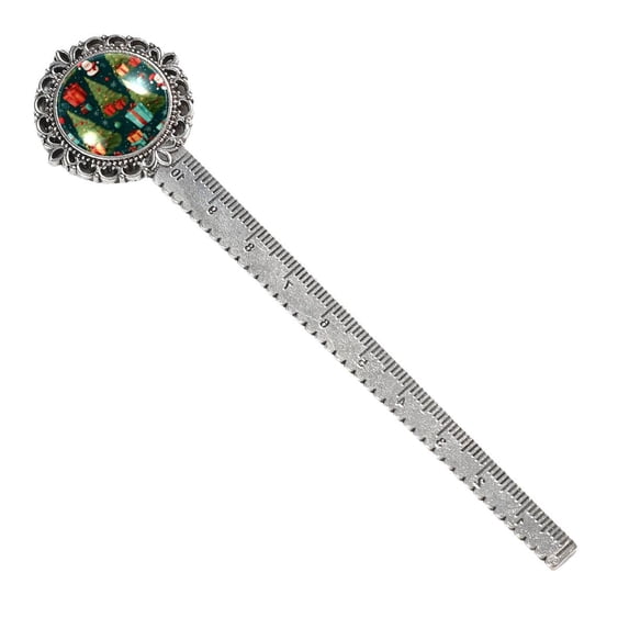 Christmas tree Vintage Silver Lace-Edged Bookmark - Gift for Readers and Book Lovers