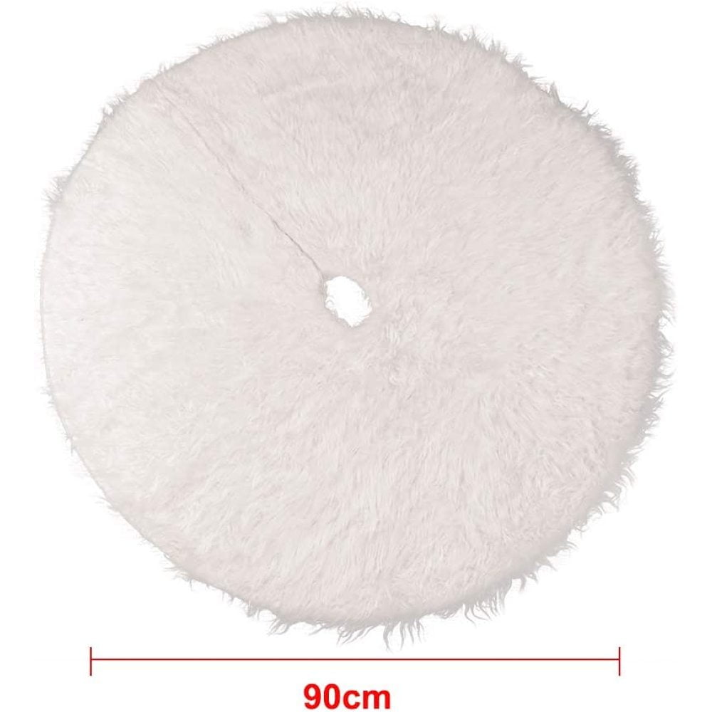 Christmas tree carpet Christmas tree skirt, pure white plush carpet