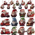 thumbnail image 1 of Christmas tree decoration, gingerbread man wooden pendant set, 24piece set, 1 of 16