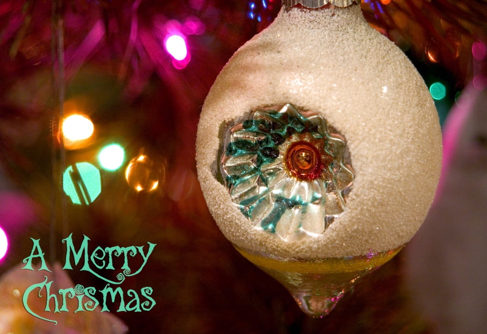 Christmas tree ornaments Canvas Art - Savanah Stewart  Danita Delimont (32 x 22)
