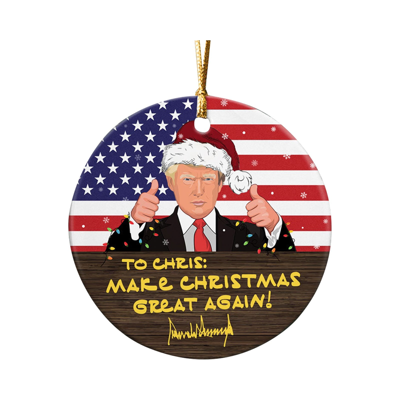 Christmas tree ornaments trump ornament Christmas decorations 2024