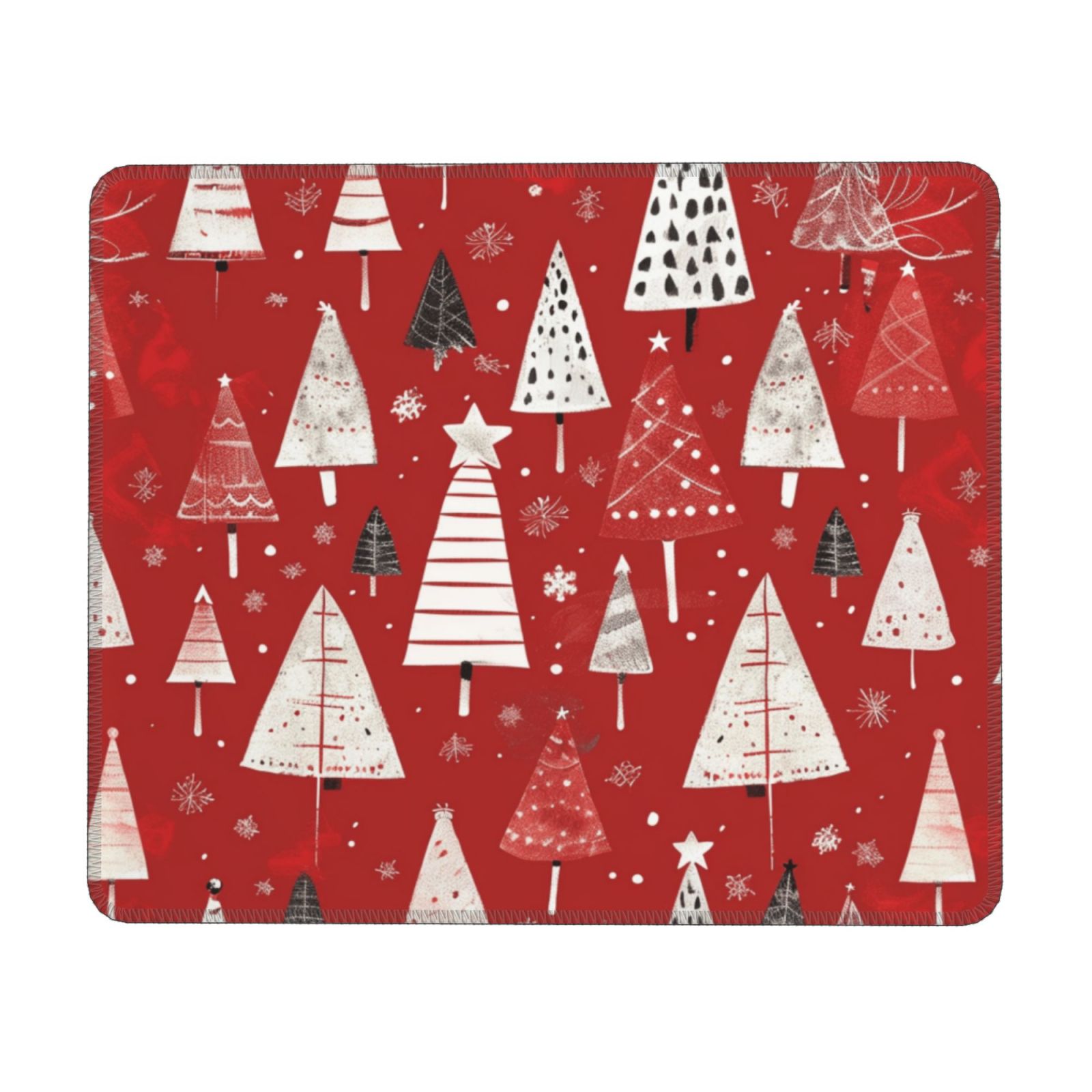 Christmas tree pattern Mouse pad, non slip rubber mouse pad with sewn