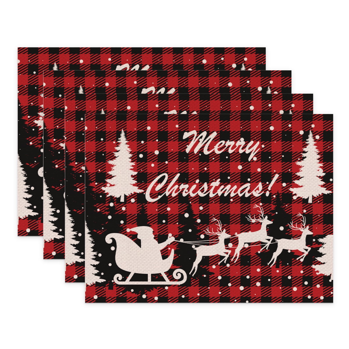 Christmas tree placemat, winter placemat, for outdoor family gathering