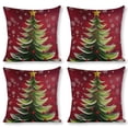 thumbnail image 1 of Christmas tree snowflakes linen throw pillowcase decoration pillowcase gifting preferred 18x18 inch cushion cover 4 sets sofa pillowcase sofa bedroom living room car, 1 of 8