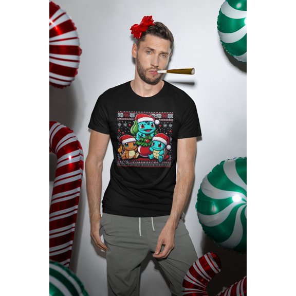 Christmas tshirt, Cute Retro Starters Gamer Gift Ugly Sweater Design T-shirt