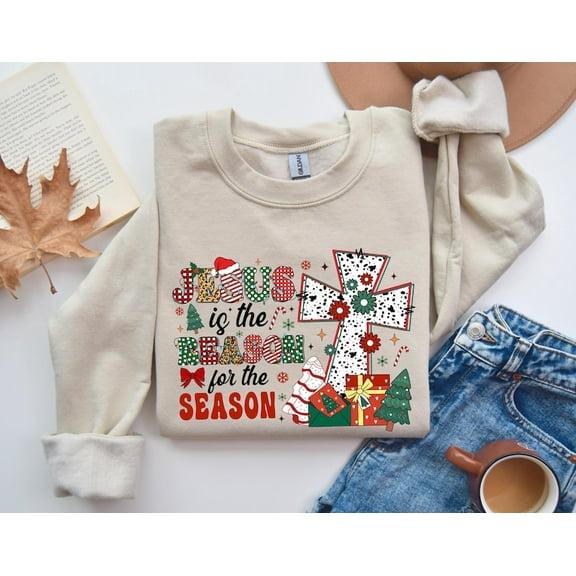 Christmas with Our ‘Jesus is the Reason’ Sweatshirt, Cozy and Festive Holiday Gift for Friends, Jesus is the Reason Sweatshirts, Jesus Shirt