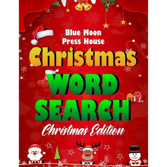 Christmas word search.: Easy Large Print Puzzle Book for Adults, Kids & Everyone for the 25 Days of Christmas. (Paperback)