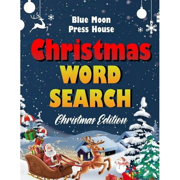 Christmas word search.: Easy Large Print Puzzle Book for Adults, Kids & Everyone for the 25 Days of Christmas., (Paperback)