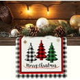 thumbnail image 1 of ChristmasTable Runner 72 Inches Long Black and White Plaid Table Runner with Christmas Tree Winter Holiday Farmhouse Kitchen Dining Table Runner Decoration for Indoor Outdoor Home Party, 1 of 7