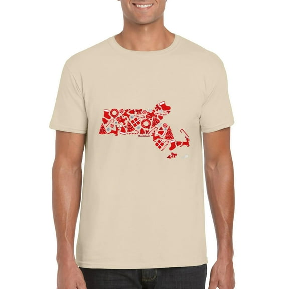 Christmassachusetts Funny MA Holiday State Pun Festive Graphic T-Shirt, for men & women, up to size 5XL