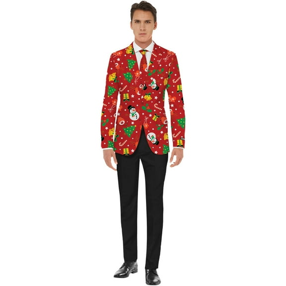 Christms Rd Icons Jackt/Tie Lg
