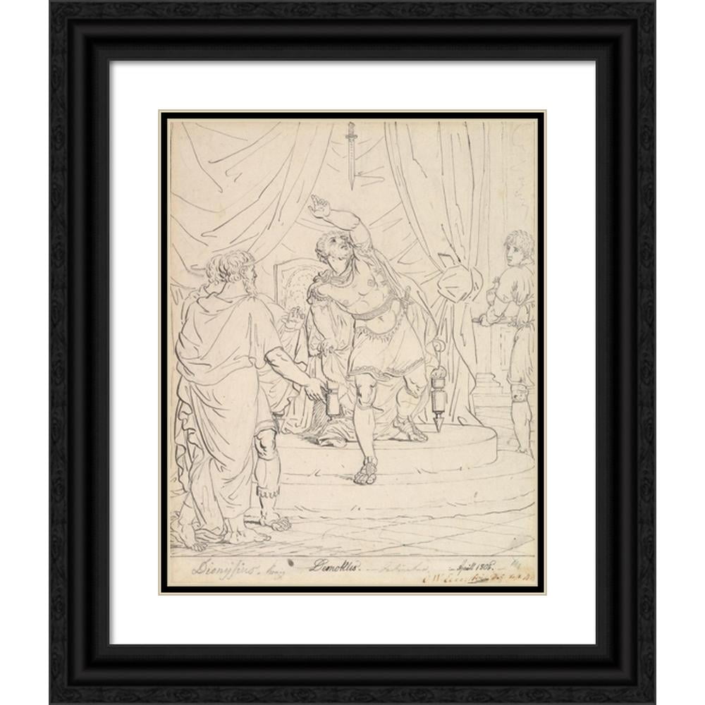 Christoffer Wilhelm Eckersberg 20x24 Black Ornate Framed Double Matted  Museum Art Print Titled: The Sword of Damocles (1805) - Walmart.com