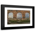 thumbnail image 1 of Christoffer Wilhelm Eckersberg 24x17 Black Modern Framed Museum Art Print Titled - A View Through Three Arches of the Third Storey of the Colosseum, 1 of 5