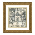 thumbnail image 1 of Christoph Murer 12x13 Gold Ornate Wood Frame and Double Matted Museum Art Print Titled - Cartoon for a Stained-Glass Window (1598), 1 of 4