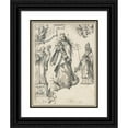 thumbnail image 1 of Christoph Murer 12x14 Black Ornate Wood Framed Double Matted Museum Art Print Titled: Madonna and Child with Pope and Bishop Saint (1595), 1 of 5